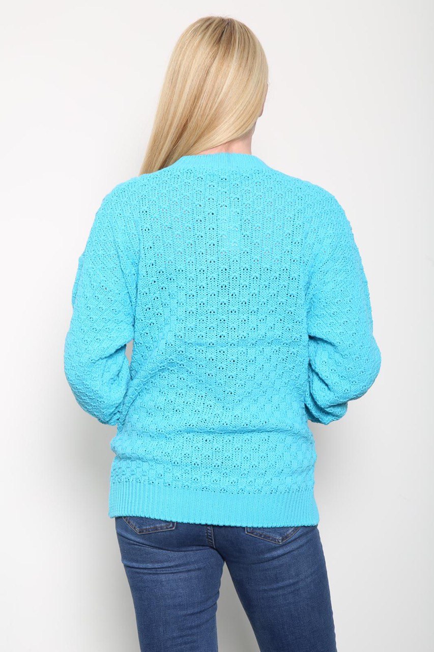 Coral Chunky Cable Knit Long Sleeve Cardigan For Women 12-14 - Dropwear