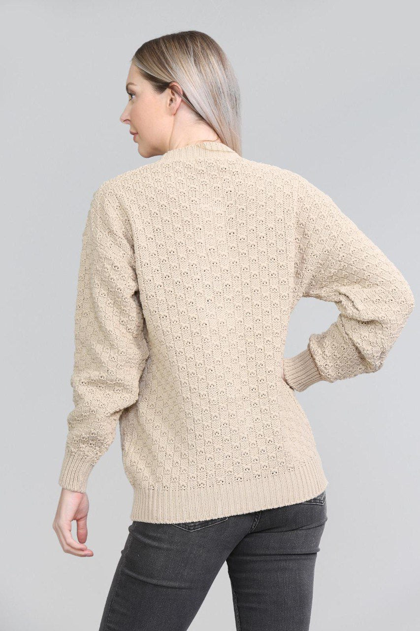 Red Chunky Cable Knit Long Sleeve Cardigan For Women 20-22 - Dropwear