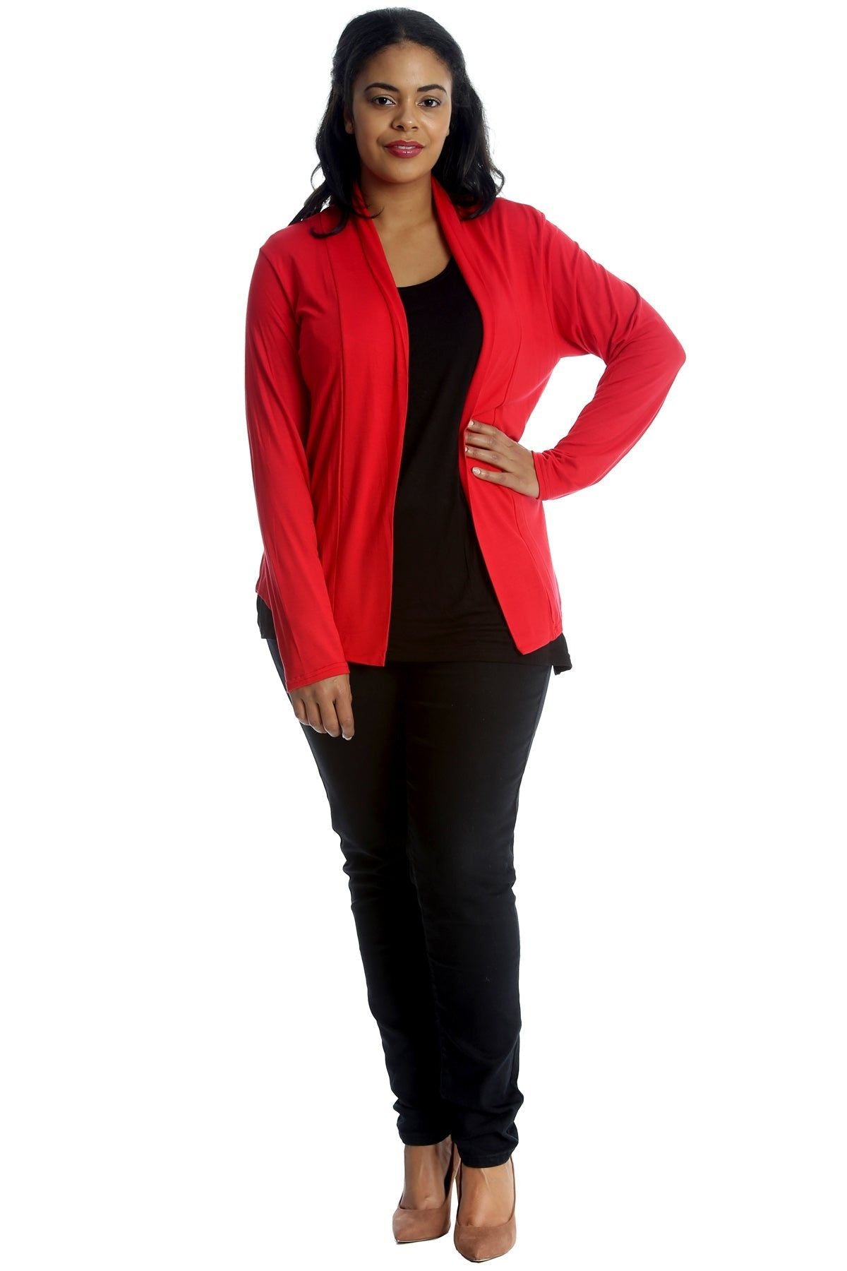 Cream Floral Lace Back Cardigan Open Top For Women 20 - Dropwear