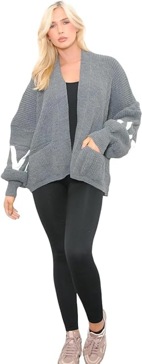 Mocha Lova Balloon Sleeve Cardigan For Women ONE SIZE (10-22) - Dropwear