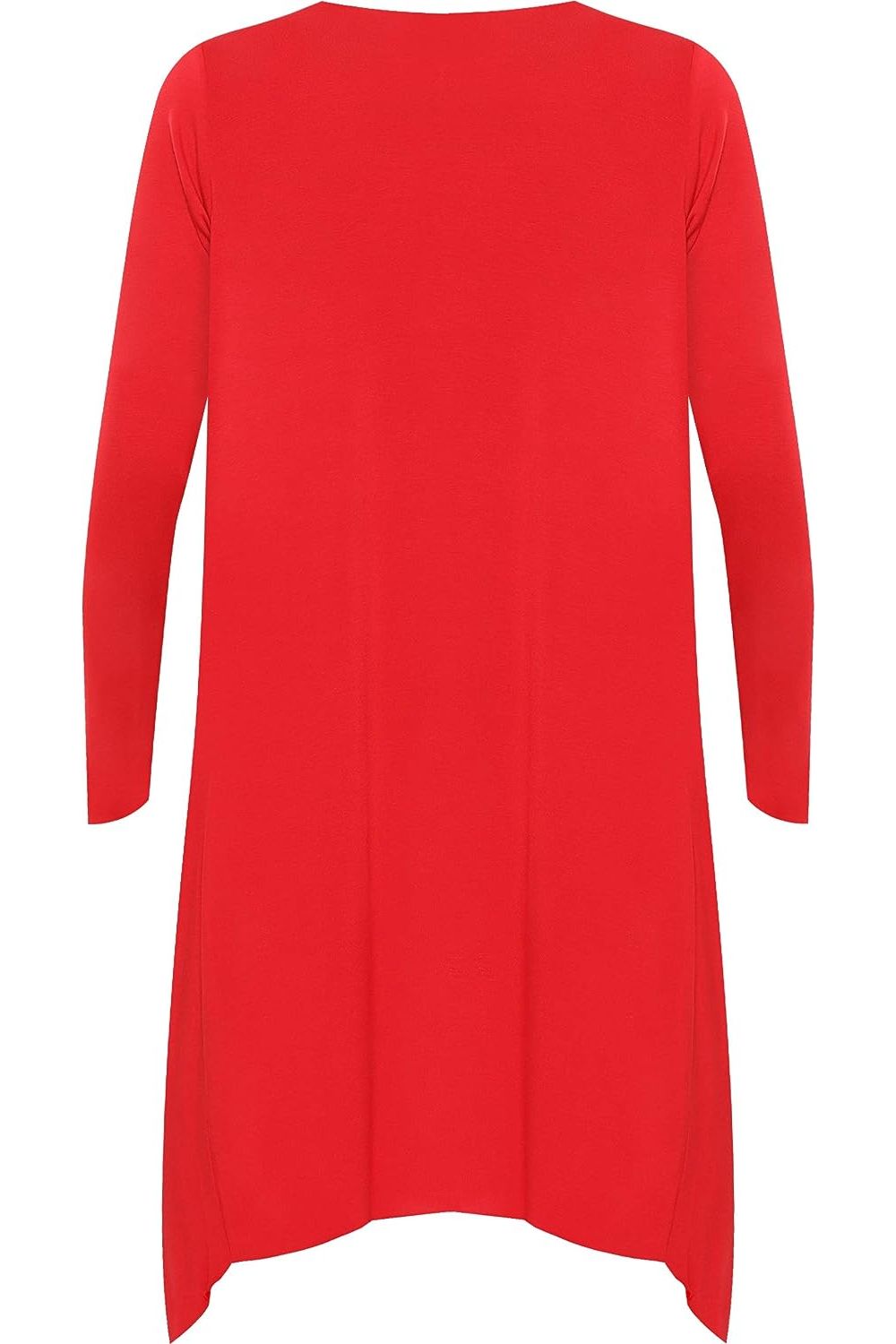 Wine Open Front Hanky Hem Longsleeve Cardigan For Women 16 - Dropwear