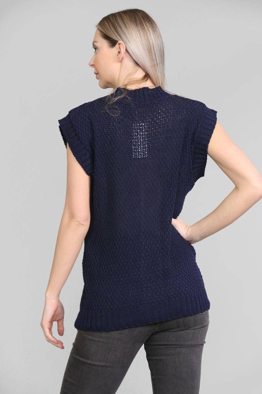 Charcoal Sleeveless Button Cardigan For Women 12-14 - Dropwear