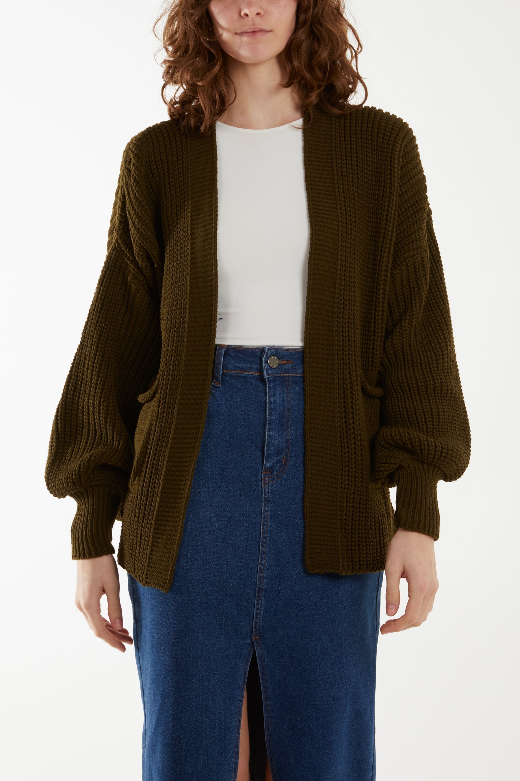 Stone Edge To Edge Knitted Short Cardigan For Women ONE SIZE - Dropwear