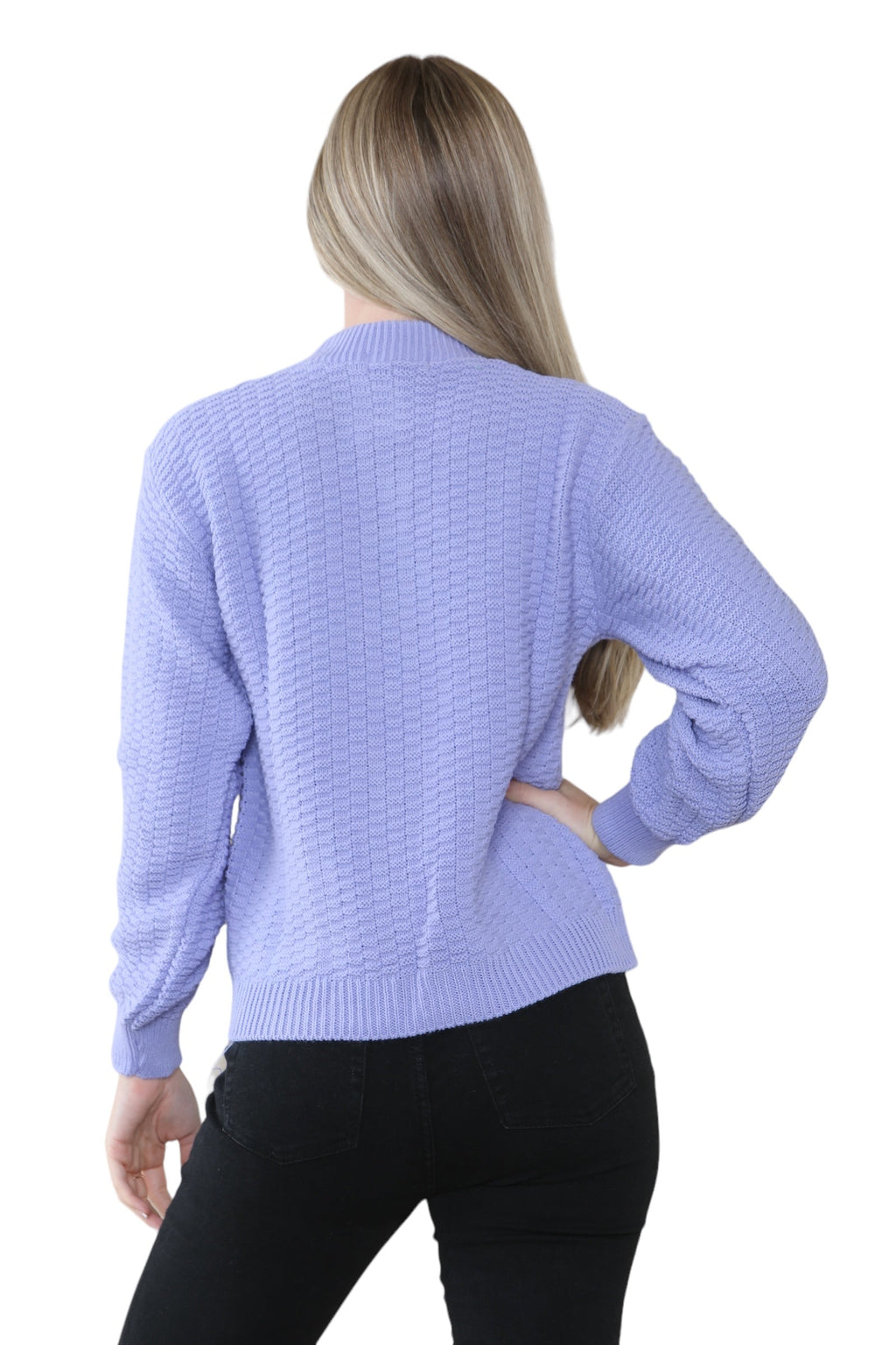 Women's Knitted Winter Cardigan Long Sleeve Warmth with Crew Neck & Ribbed Knit For Women  - Dropwear