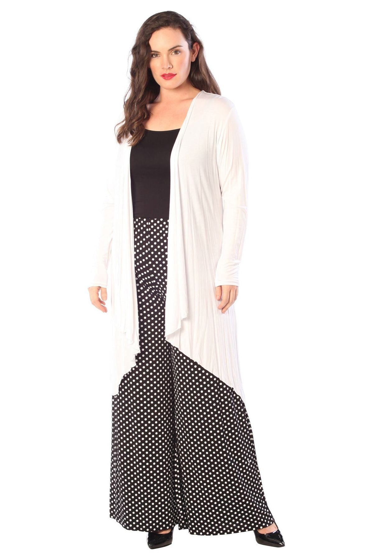 Stone Open Front Hanky Hem Longsleeve Cardigan For Women 18 - Dropwear