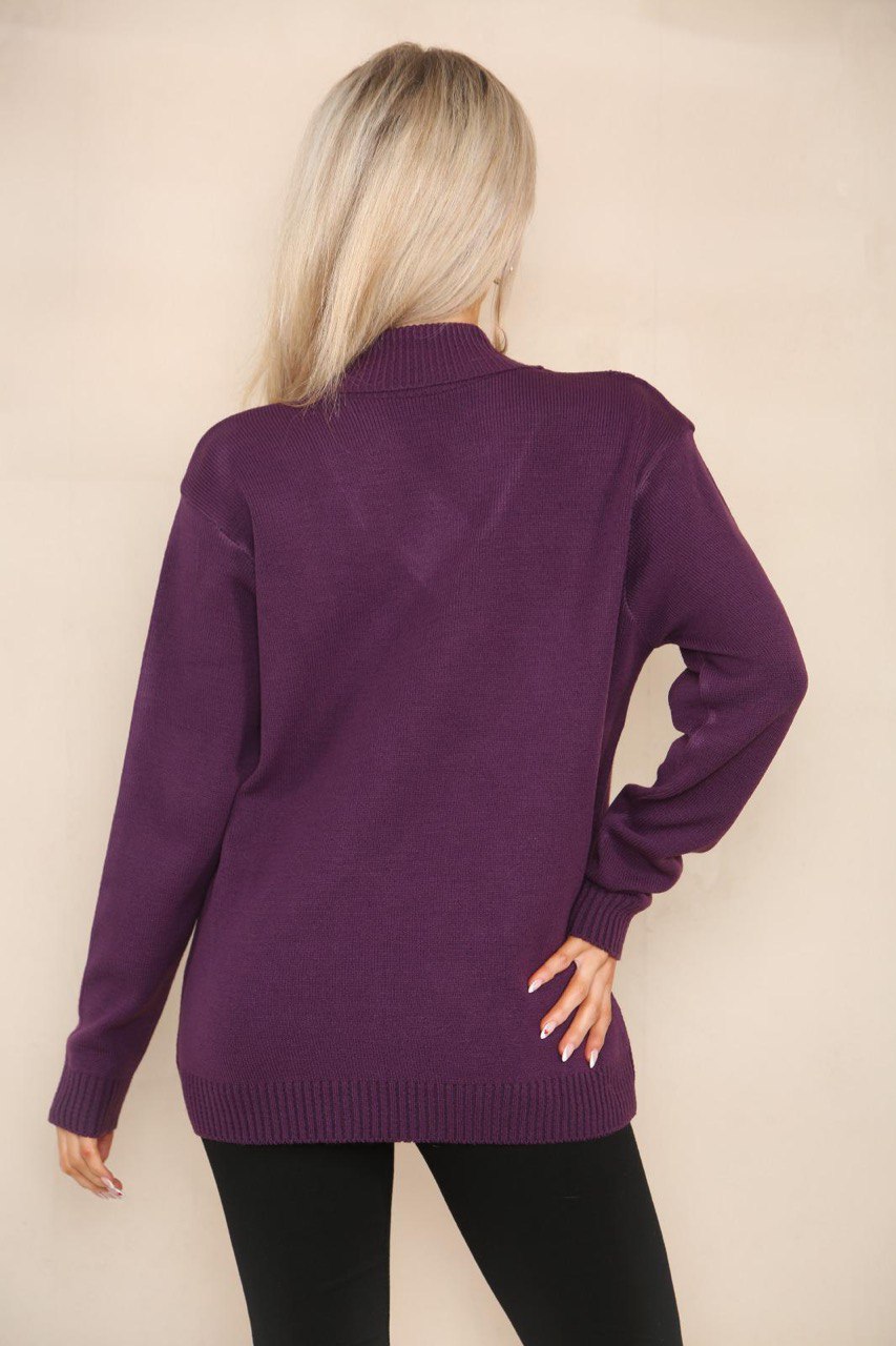 V Neck Cable Knitted Jumper