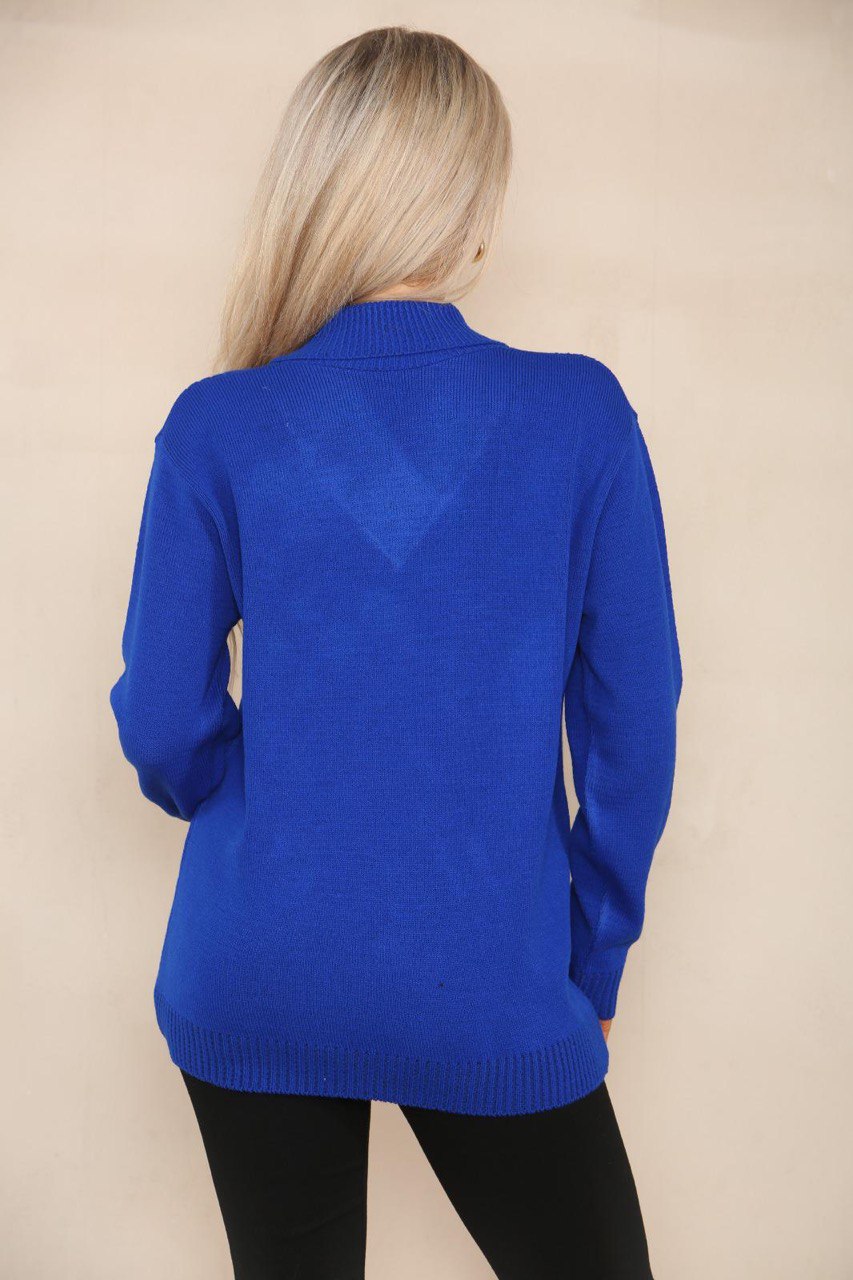 V Neck Cable Knitted Jumper