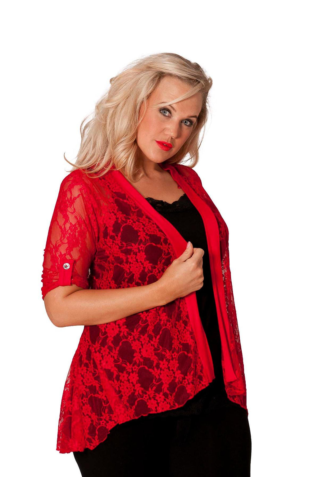 Black Lace Open Cardigan Top For Women 14 - Dropwear